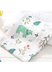 120cm*110cm 2 Layer Muslin Blanket Muslin Bamboo Baby Swaddle Blankets Newborn Baby Muslin Battaniye