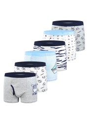 6-Pack Shorts Boys Underwear Kids Boxer Panties For 2-10 Years Soft Organic Cotton Teenager Children Shorts Baby Underwear