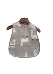 Baby Sleeves Waterproof Bib Cartoon Pattern Lunch Feeding Scarf Soft Cotton Baby Bibs EVA Layer Adjustable Saliva Cloth