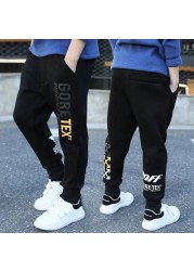 Black Kids Cargo Pants Spring Autumn Casual Kids Clothes Pockets Children Pants Casual Style Kids Clothes Joggers Trousers