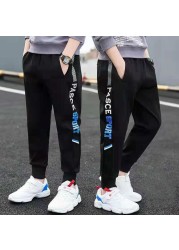 Black Kids Cargo Pants Spring Autumn Casual Kids Clothes Pockets Children Pants Casual Style Kids Clothes Joggers Trousers