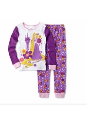 New Children's Rapunzel Clothing Set Boys Sleepwear Clothes Kids Pajamas Set Baby Girls Cotton Pajamas Cartoon Pajamas