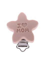 Baby Pacifier Clip Soother Teether Star Shape Silicone Safe Holder Saliva Towel Support Anti Fall Clips Cute Newborn Infant Feeding