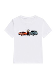 Children's Merch A4 T-shirt Spring Summer Family Clothes Boy Gelik and Lamba Print Fashion T-shirt Girl's Casual Tee Tops