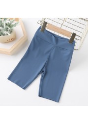 Teenage Kids Short Pants 3-12 Years Girls Long Pants Kids Knee Length Five Pants Summer Candy Colors Shorts