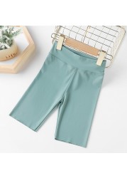 Teenage Kids Short Pants 3-12 Years Girls Long Pants Kids Knee Length Five Pants Summer Candy Colors Shorts