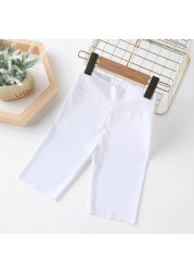 Teenage Kids Short Pants 3-12 Years Girls Long Pants Kids Knee Length Five Pants Summer Candy Colors Shorts