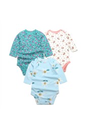 3pcs/lot Newborn Baby Underwear Set 100% Cotton Baby Boys Girls Pajamas Infant Clothes Long Sleeve Underwear Baby Clothes