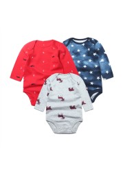 3pcs/lot Newborn Baby Underwear Set 100% Cotton Baby Boys Girls Pajamas Infant Clothes Long Sleeve Underwear Baby Clothes