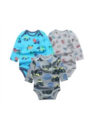 3pcs/lot Newborn Baby Underwear Set 100% Cotton Baby Boys Girls Pajamas Infant Clothes Long Sleeve Underwear Baby Clothes