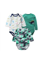 3pcs/lot Newborn Baby Underwear Set 100% Cotton Baby Boys Girls Pajamas Infant Clothes Long Sleeve Underwear Baby Clothes