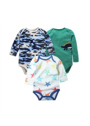 3pcs/lot Newborn Baby Underwear Set 100% Cotton Baby Boys Girls Pajamas Infant Clothes Long Sleeve Underwear Baby Clothes