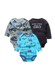 3pcs/lot Newborn Baby Underwear Set 100% Cotton Baby Boys Girls Pajamas Infant Clothes Long Sleeve Underwear Baby Clothes