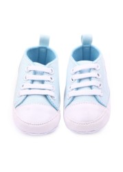 Fashionable Baby Canvas Shoes 0-12 Months Soft Sole Baby Shoes Pre Walking 12 Colors