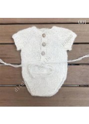 Newborn Photography Accessories Hand Knitted Newborn Headband and Panties Skirt