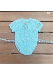 Newborn Photography Accessories Hand Knitted Newborn Headband and Panties Skirt