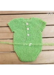 Newborn Photography Accessories Hand Knitted Newborn Headband and Panties Skirt