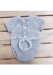 Newborn Photography Accessories Hand Knitted Newborn Headband and Panties Skirt