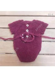 Newborn Photography Accessories Hand Knitted Newborn Headband and Panties Skirt