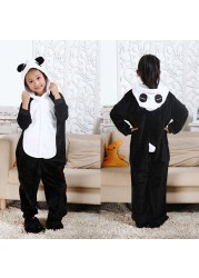 Winter Kigurumi Kigurumi Soft Warm Soft Flannel Pajamas Cartoon Animal Hooded Pajamas Boys Unicorn Pajamas Girls Kids Sleepwear