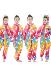 Winter Kigurumi Kigurumi Soft Warm Soft Flannel Pajamas Cartoon Animal Hooded Pajamas Boys Unicorn Pajamas Girls Kids Sleepwear