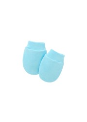 Baby Anti-Scratching Soft Cotton Gloves Newborn Face Protection Scratching Gloves