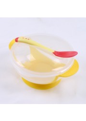 Baby Dish Set Training Bowl Spoon Cutlery Set Dinner Bowl Learning Dishes With Suction Cup Children Training Dinnerware