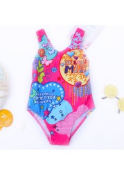 Summer Disney Unicorn Mickey Mouse Cosplay Children's Swimwear For Girls The Little Mermaid Bikini Beach Swimwear Holiday Outfit