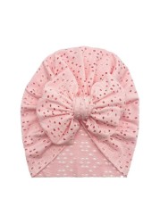 Newborn Fetus Hat Summer Hollow Breathable Baby Headband Knotted Polyester Hats for Newborn Infant Headwear Baby Shower Caps