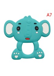 Baby Silicone Teether Christmas Tree Sika Deer Baby Fidget Toys Snowflake Pacifier Chain Food Grade Silicone Baby Accessories