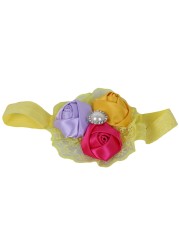 Fashion Girls Headwear Lace Hair Bands Mix Rose Baby Wreaths Children Hair Accessories