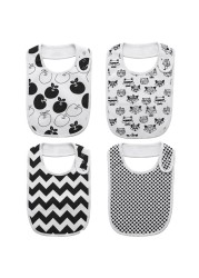 Fashion Newborn Cotton Bib Towel Digital Printing Baby Bibs Double Thick Absorbent Square Towel For Infant Babador