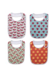 Fashion Newborn Cotton Bib Towel Digital Printing Baby Bibs Double Thick Absorbent Square Towel For Infant Babador