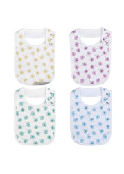 Fashion Newborn Cotton Bib Towel Digital Printing Baby Bibs Double Thick Absorbent Square Towel For Infant Babador