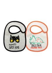 2pcs/lot infant new cartoon animal pure cotton absorbent comfortable baby bib boys and girls soft three-layer saliva towel