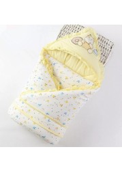 Autumn Winter Baby Sleeping Bag Cotton Envelope Blankets Cartoon Newborn Swaddle Wrap