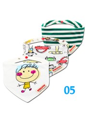 3pcs Organic Cotton Baby Gauze Scarf Burp Cloth Bandana Bibs Newborn Baby Boy Infant Girl Toddler Winter Scarf Waterproof Bib