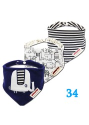 3pcs Organic Cotton Baby Gauze Scarf Burp Cloth Bandana Bibs Newborn Baby Boy Infant Girl Toddler Winter Scarf Waterproof Bib