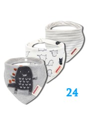 3pcs Organic Cotton Baby Gauze Scarf Burp Cloth Bandana Bibs Newborn Baby Boy Infant Girl Toddler Winter Scarf Waterproof Bib