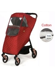 Universal Waterproof Winter Thicken Rain Cover Wind Dust Shield Full Raincoat For Baby Stroller Accessories Cane Pushchair Suit