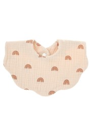 Baby wavy shape feeding bib bandana burp cloths scarf printed saliva towel apron