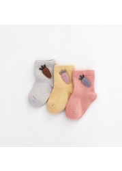 3pcs/lot Spring and Autumn 0-5T Children's Socks Cartoon Baby Girls Socks Toddler Warm Comfortable Socks Baby Boys Socks