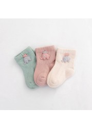 3pcs/lot Spring and Autumn 0-5T Children's Socks Cartoon Baby Girls Socks Toddler Warm Comfortable Socks Baby Boys Socks