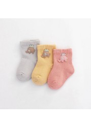 3pcs/lot Spring and Autumn 0-5T Children's Socks Cartoon Baby Girls Socks Toddler Warm Comfortable Socks Baby Boys Socks