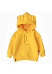 2021 new hot pink/gray/yellow/green/burgundy hoodie for kids autumn winter winter coat fashion boys and girls sweatshirt costume