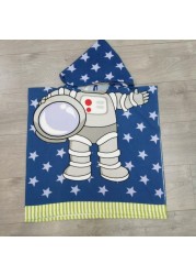 Children Cartoon Baby Hooded Cloak Beach Towel Boys Girls Kids Swimming Bath Towel Microfiber Terry Infant Bathing Wrap Bathrobe