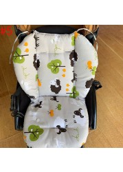 Cotton Baby Stroller Seat Cushion Cartoon Baby Feeding Highland Pillows Cushion Infant Pushchair Mat Universal Stroller Accessories