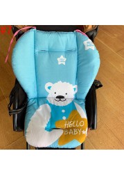 Cotton Baby Stroller Seat Cushion Cartoon Baby Feeding Highland Pillows Cushion Infant Pushchair Mat Universal Stroller Accessories