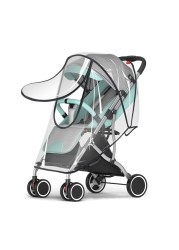 Universal Stroller Rain Cover Wind Transparent Dust Shield Pram Umbrella Raincoat Baby Car Seat Cover Stroller Accessories