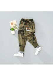 1-7 Years Boys Camouflage Print Pants Fashion Tracksuits With Elastic Belt Kids Fashion Spring-Autumn 2020 New Collection